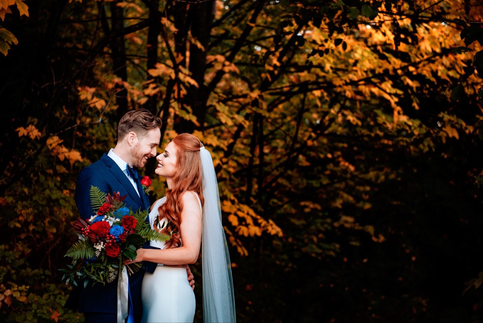 photo of foliage-filled portrait