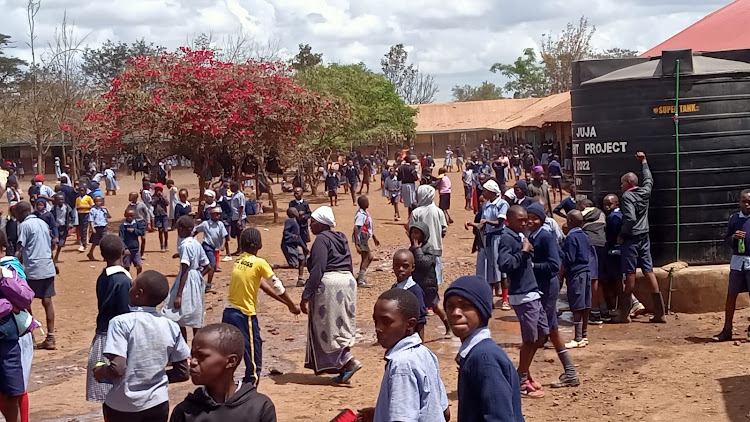 Learners at Nyacaba Primary School in Juja constituency.