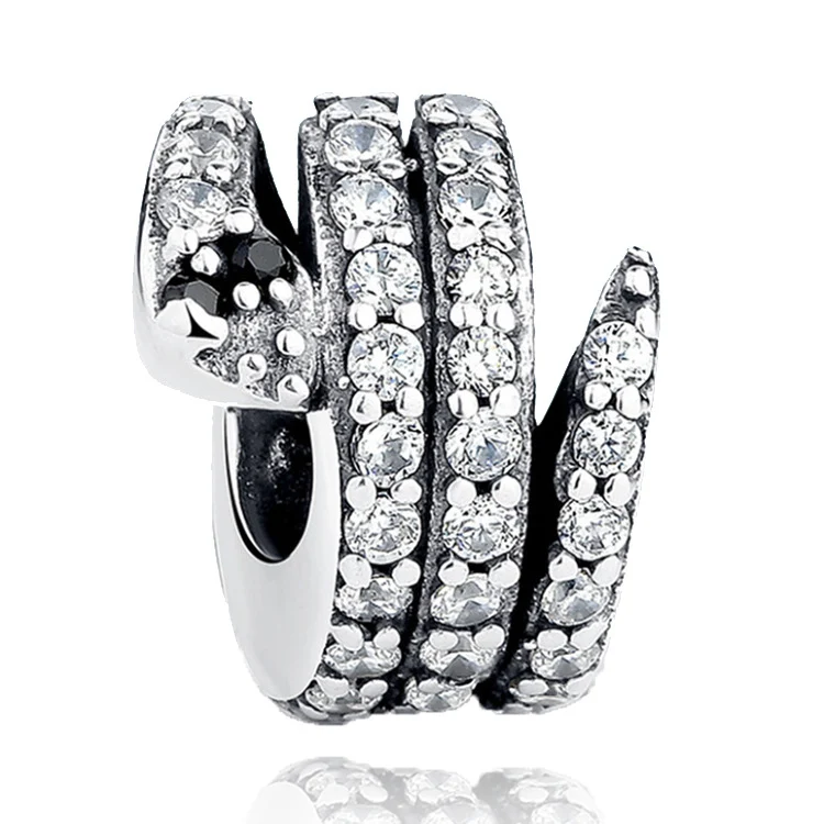 925 Sterling zilveren Zodiac slang bedel, perfect voor armbanden en kettingen. Vertegenwoordigt wijsheid en mysterie.