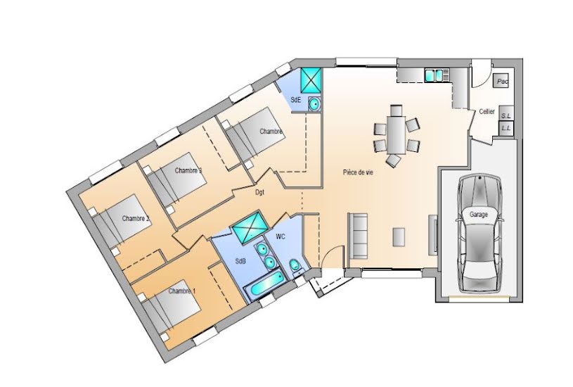  Vente Terrain + Maison - Terrain : 518m² - Maison : 105m² à La Ferrière (85280) 