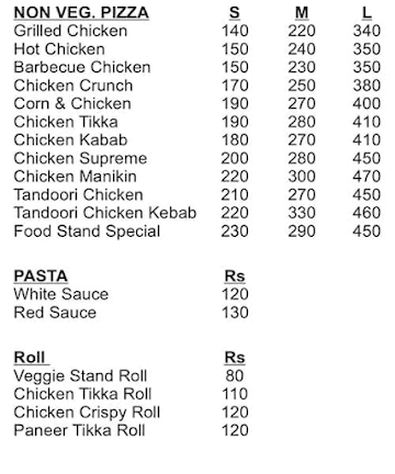 Food Stand menu 