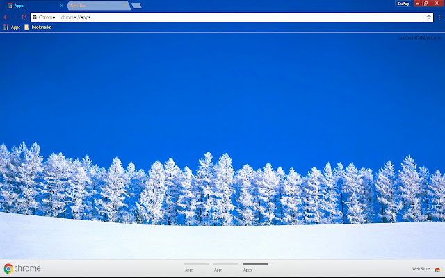 Azure Blue Sky Snow Winter chrome extension