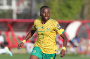 Chrestinah Thembi Kgatlana of South Africa during the 2022 Womens Africa Cup of Nations match between South Africa and Burundi at Stade Prince Moulay Al Hassan, Rabat on 07 July 2022 ©Samuel Shivambu/BackpagePix