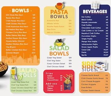 Rolls & Bowls Company menu 