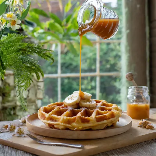 Caramel Banana Waffle