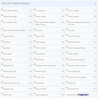 J K Motel & Restaurant menu 1
