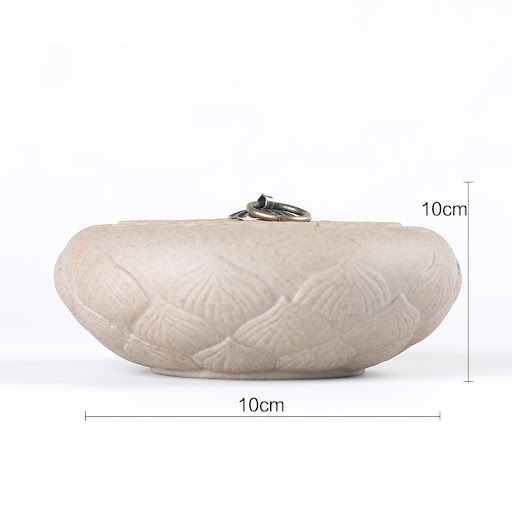 Title 2, Purple Sand Lotus Incense Burner with Ceramic P...