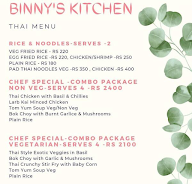 Binny's Kitchen menu 2