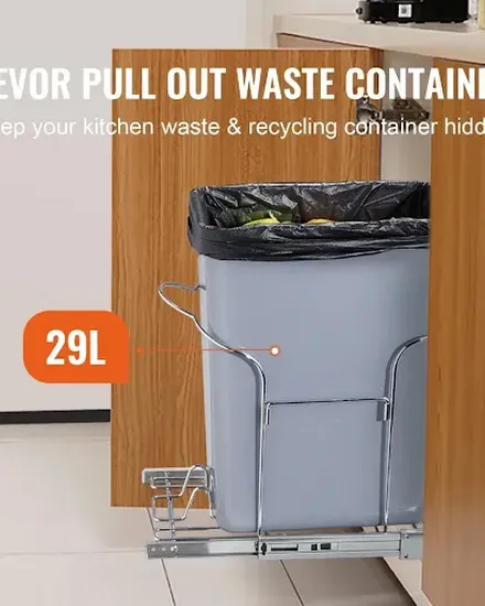 Trash Kitchen and Home Items Single Pullout Waste Contain... - 2