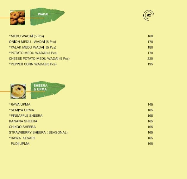 Banana leaf menu 