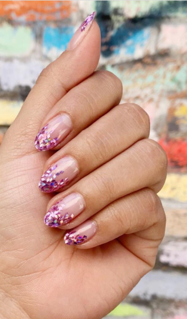  Sparkle Dust Pink Nail