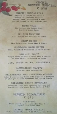 Orchid Lounge menu 7