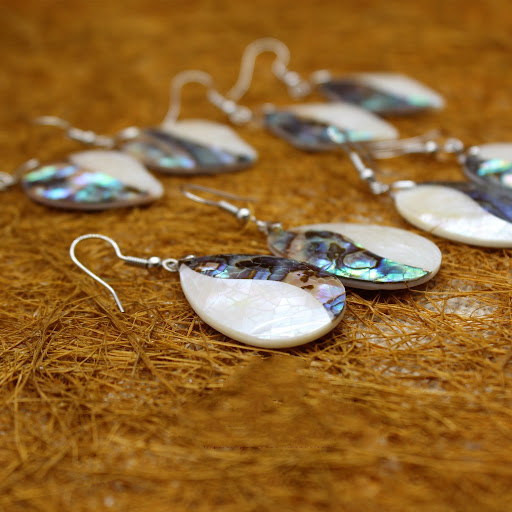 Title 1, Vacation Style Shell Drop Shape Abalone Shell W...