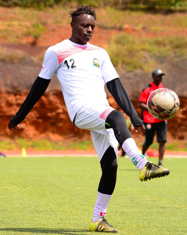 Chris Owino juggles the ball during last week's U-20 training session