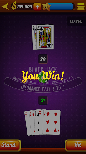 Télécharger Blackjack 21 HD APK MOD (Astuce) screenshots 4