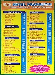 Hotel Prakruthi menu 7