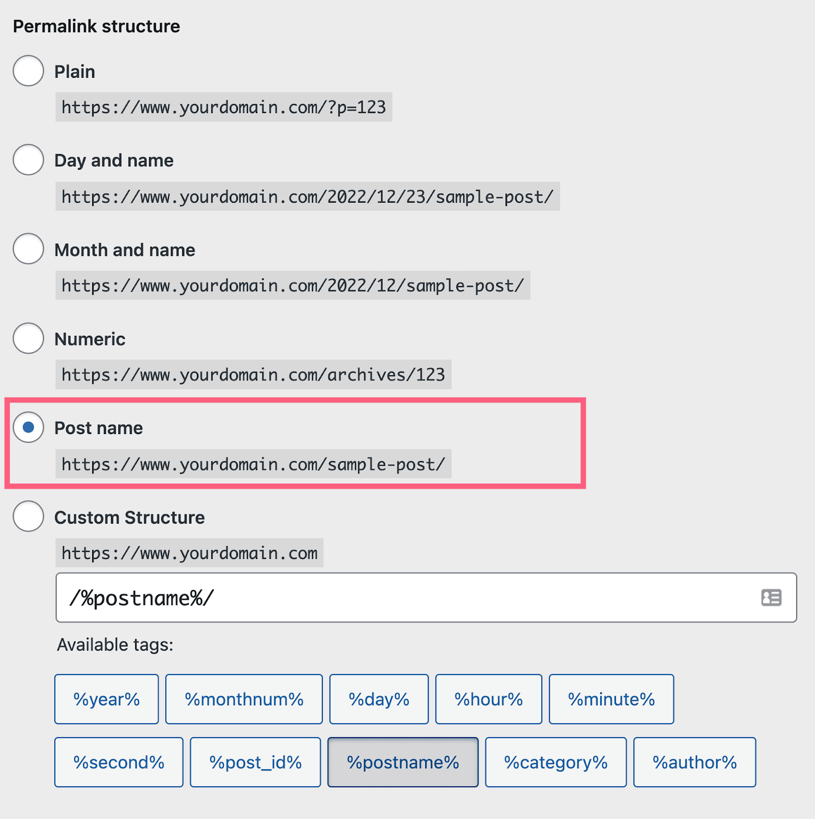 URL-Slug-wordpress-permalink-structure