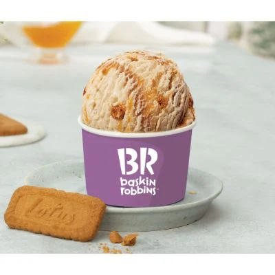 Lotus Biscoff Ice Cream With Butterscotch Sauce