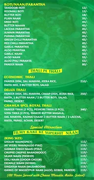 Chawla Pure Vegetarian Delhi Wala menu 2