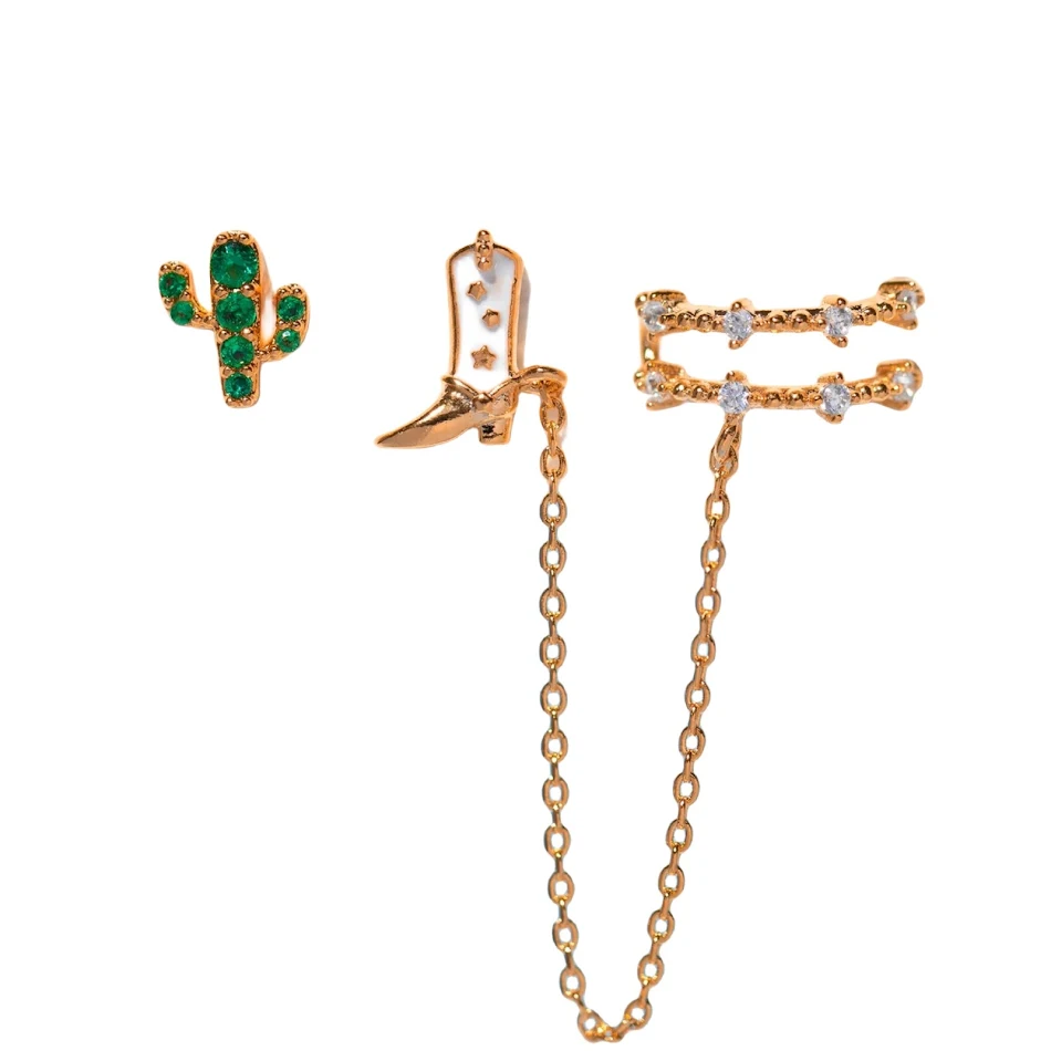 Olie druppelende laarzen kwastje oorclip. Unieke stijl voor een opvallende look. Perfect voor elke gelegenheid. Bestel nu!