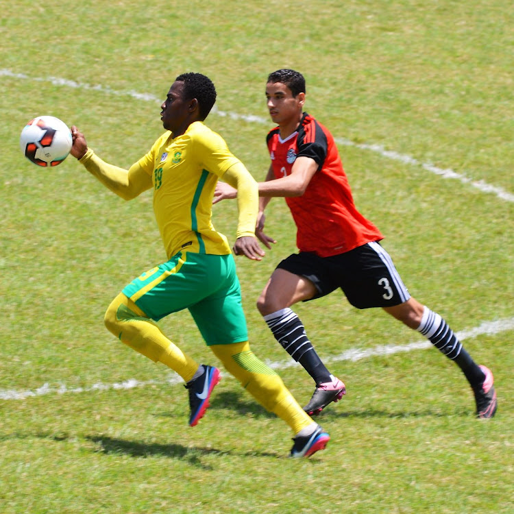 Amajita defender Malebogo Modise in action in the 2017 COSAFA Cup semi-final match against Egypt in Kwite, Zambia, on Thursday 14 December 2017. South Africa (Amajita) won 1-0.