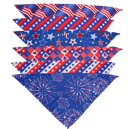 1Pcs American Independence Day Bandanas For Dog Pet Cat Bandanas Scarf Pet Dog Supplies Daily Dogs Puppy Bibs Dog Mini S