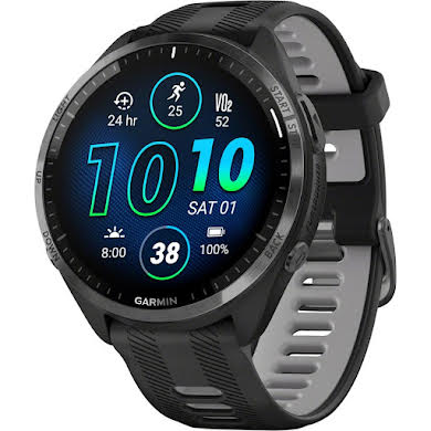 Garmin Forerunner 965 GPS Smartwatch - 47mm, Carbon Gray DLC Titanium Bezel, Black Case