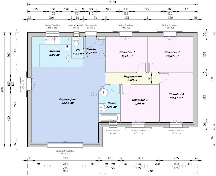 Vente maison neuve 6 pièces 93 m² à Comps (30300), 259 000 €