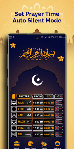 Screenshot Silent Prayer: Timing & Qibla