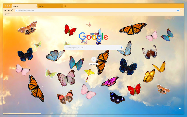 Colorful butterflies chrome extension