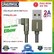 Cáp Sạc Nhanh Chính Hãng Remax Rc - 119I - Dây Sạc Nhanh 2.4A Quặp Chữ L Chống Gãy Tiện Lợi Chơi Game, Xem Phim - Bh 1 Năm