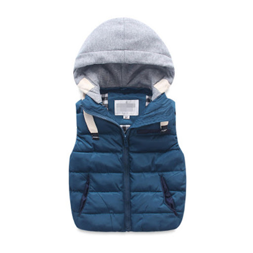 Title 1, Childrens Solid Color Sleeveless Padded Cotton...
