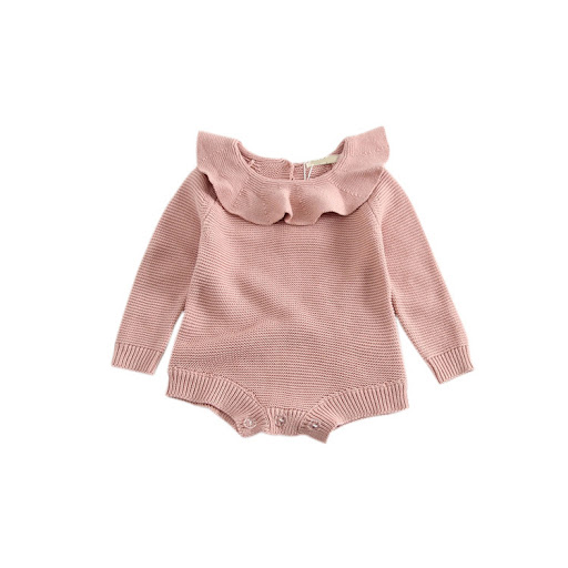 Title 7, Girls Knitted Triangular Long-Sleeved Crawling...