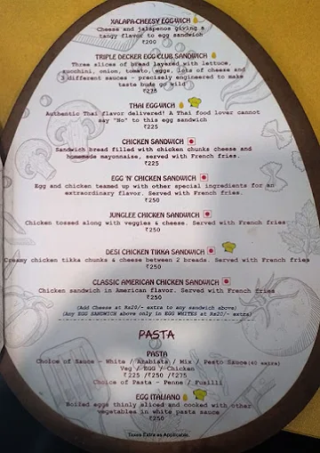 Egg Bistro menu 