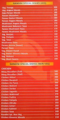 Nandini Veg -Non Veg menu 1