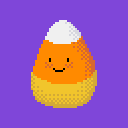 Spooky Candy Corn Pixel Art