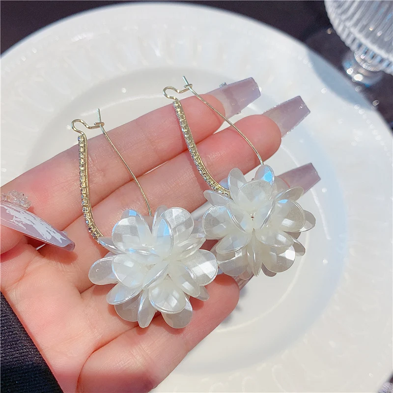 Retro Diamonds Flowers Niche oorhaak oorbellen