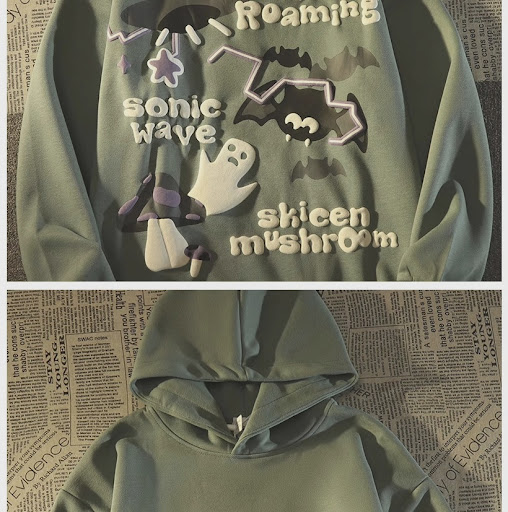 Title 2, American Retro Bat Ghost Hooded Sweater for com...