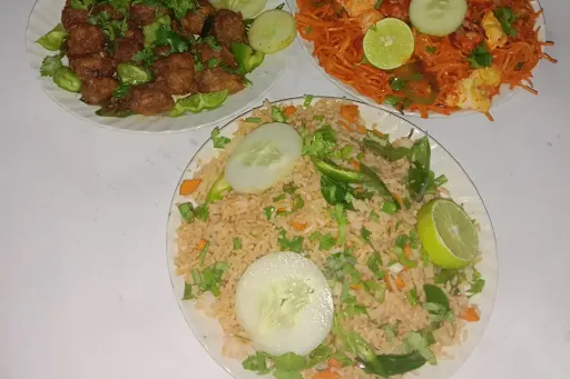 Veg Fried Rice With Veg Manchurian