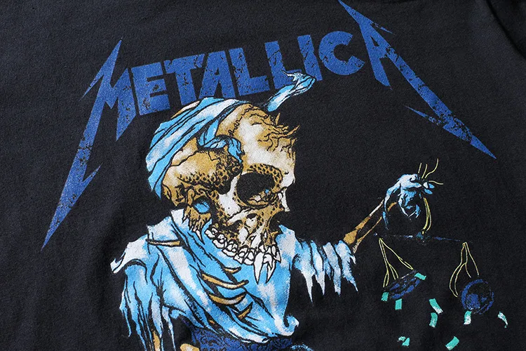 Retro Heavy Metal Band Printed T-shirt
