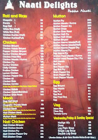 Naati Delights menu 2
