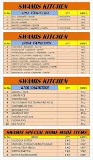 Swamis Kitchen menu 1