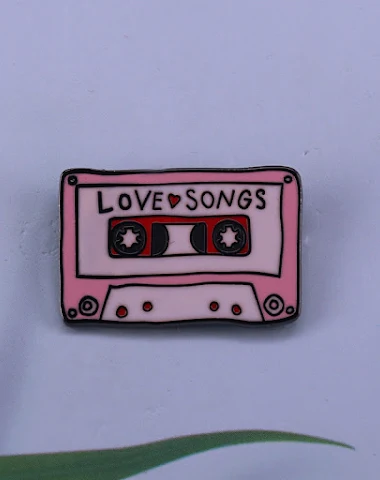 Broche de fita cassete Retro Love S - 1