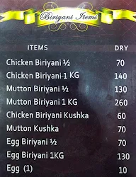 Zahoor Briyani & Fast Food Centre menu 1