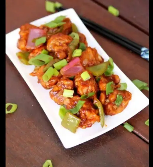 Mushroom In Chilly Garlic Sauce [8 Pieces]