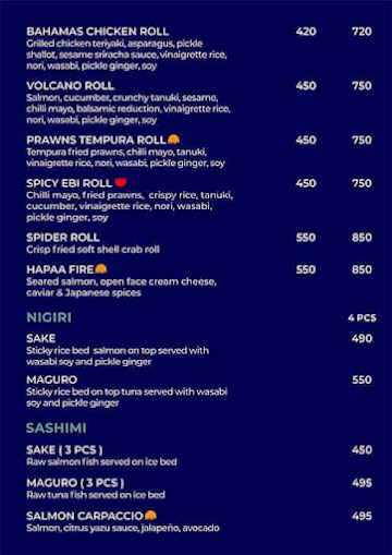 HAPAA - Asian Stir menu 