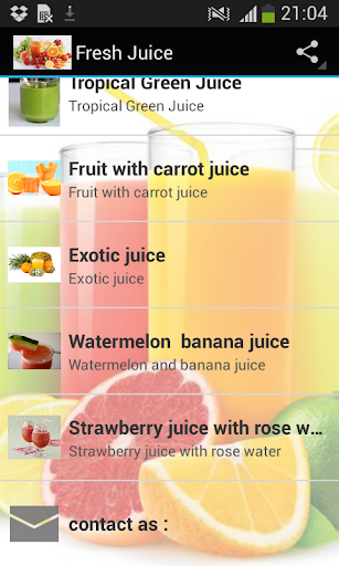 Fresh juice recipes