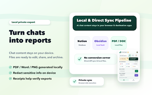 AI Chat Export: ChatGPT Exporter – PDF/Word/Markdown, Notion & Obsidian screenshot 5