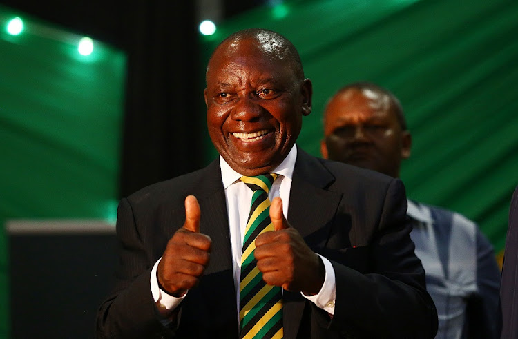 ANC President, Cyril Ramaphosa at the East London City Hall during the ANC 106 birthday celebrations in the Eastern Cape. Picture: MASI LOSI