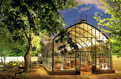 The beautiful conservatory at the heart of The Greenhouse Restaurant at Babylonstoren was custom built in France.